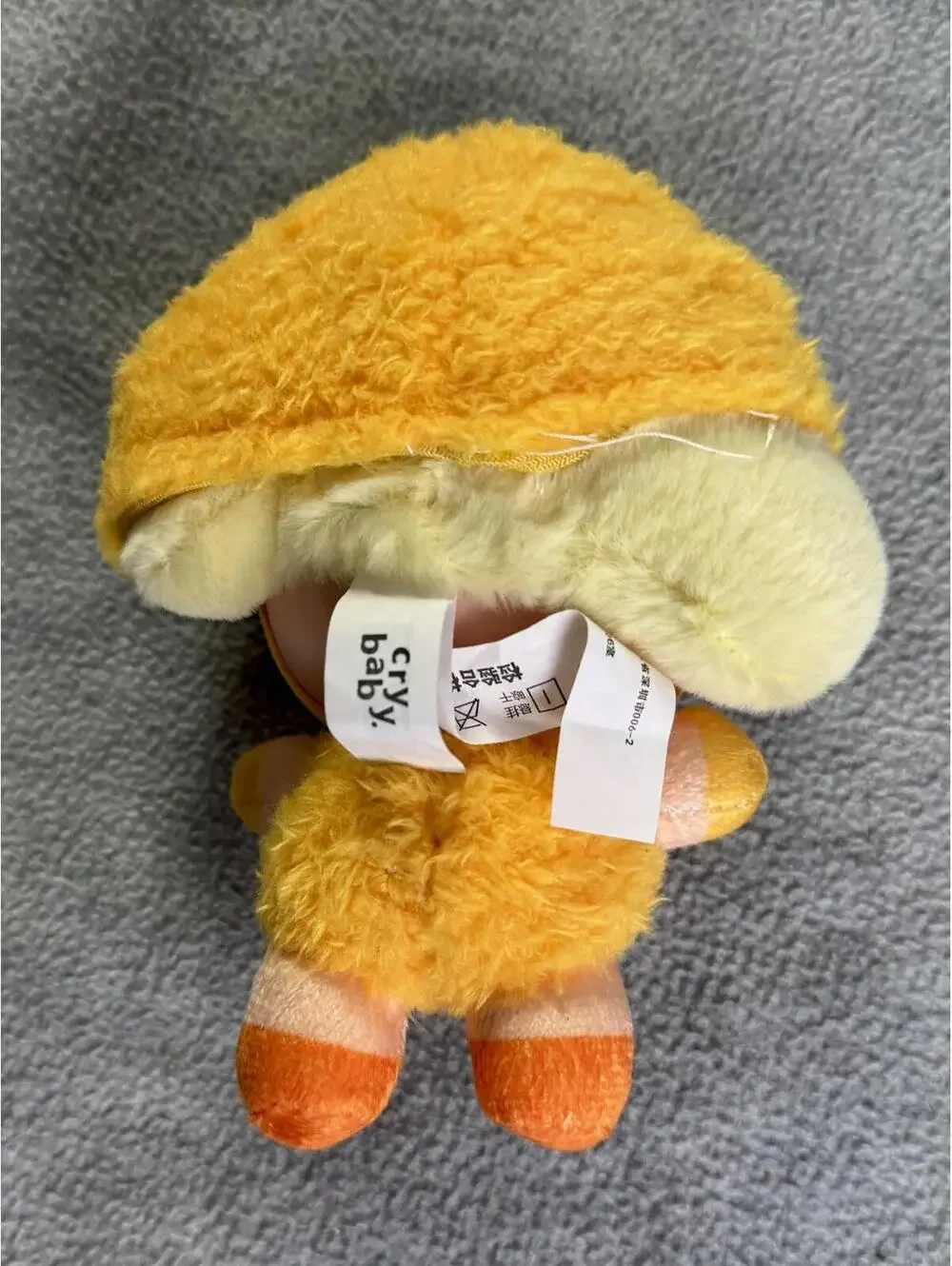 pop mart crybaby‎ crying again series plush vinyl doll yellow hood kawaii 4in